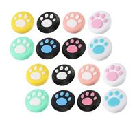 Sewroro 16pièces Capuchons Joystick Silicone Motif Patte De Chat Protection Manette Switch Adorable Antidérapant Accessoires Jeu Gaming
