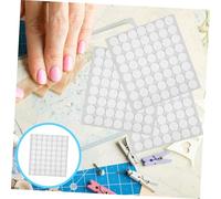 Sewroro 18 feuilles Autocollants Ronds Double-face Adhésifs Forts pour Bricolage Pastilles Autocollantes Rondes pour Décoration Fête Collage Photo et Cartes Cadeaux