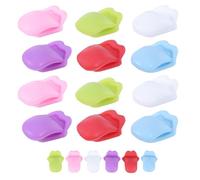 Sewroro 18 Marqueurs de Verre à Vin en Silicone Forme Langue 18 Pièces Multicolores Réutilisables et Légers Marqueurs de Boissons pour Fêtes Banquets et Identification Facile des