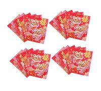 Sewroro 180 Pièces Enveloppes Rouges Chinoises Carton Cheval An Chinois Pochettes Chanceuses pour Fête Printemps