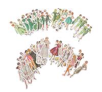 Sewroro 2 Packs Stickers Stickers Personnages Retro Character Washi Stickers for Scrap Book Supply Journal Journal Embellissement Collage Kit