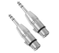 Sewroro 2 pièces Adaptateur Audio Xlr Femelle vers Pouce Pack Robuste et Durable Compatible Interfaces Trs Stéréo Pouce pour Microphones et Équipements Audio