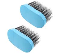 Sewroro 2 Pièces Brosse de Barbier Professionnelle à Long Poil, Pp, Bleu | Salon et Usage Personnel, Balayage Rapide des Cheveux et Poussières, Prise Confortable