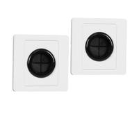 Sewroro 2 pièces Cache Plaques Murales avec Passe Câble et Joint Caoutchouc Couverture Murale pour Gestion des Fils pour Prises Électriques Installation Facile et Design Polyvalent