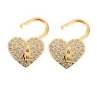 Sewroro 2 pièces Cadenas Forme Cœur avec Lot de Petits Cadenas Métalliques Sécurisés avec Clés Décoratif pour Bagages Bijoux Journaux et Souhaits de Couple