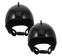 Sewroro 2 Pièces Casque de Sécurité Noir en Pp pour Poules et Petits Oiseaux, Léger et Adapté aux Conditions Extérieures, pour Animaux de Ferme en Plein Air