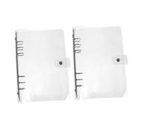 Sewroro 2 pièces Classeur à Anneaux Pailleté PVC Transparent Couverture Protège Cahier et Facile à Nettoyer Lot de Protège Journaux pour Planificateur et Carnet de Notes