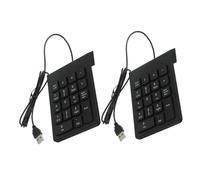 Sewroro 2 Pièces Clavier Numérique USB Portable pour Finance et Banque Clavier Numérique Compact pour Ordinateur de Bureau et Portable Design Pratique et Durable