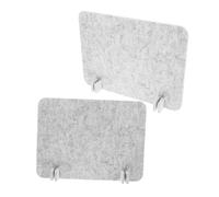 Sewroro 2 Pièces Confidentialité de Feutre Lot de Écrans de Séparation Faciles à Installer pour Étudiants et Employés Milieu Scolaire et Professionnel Argenté