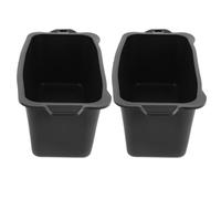 Sewroro 2 Pièces Doublure de Gobelet à Graisse pour Camping en Silicone Noir, Accessoire pour Godet de Graisse, Anti-Fuite, Réduit Les Risques de Flambée, pour Barbecue Extérieur