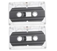 Sewroro 2 pièces Lot de Cassettes Audio Vierges avec Coque Transparente Bande Denregistrement à Bruit pour Enregistreur Cassette Remplacement pour Enseignement et Messages Vocaux DIY
