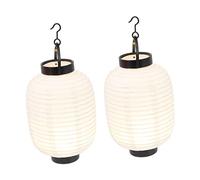 Sewroro 2 pièces Lot de Lanternes Japonaises Papier Décoratives Lanternes Suspendues pour Fêtes et Décorations Maison Blanc de Diamètre de Hauteur