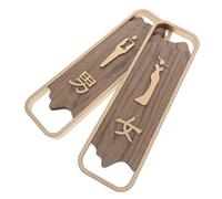 Sewroro 2 Pièces Plaque Bois pour Toilettes de Wc et Femmes Bois Massif Identification et Signalisation pour Restaurants et Publics