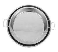 Sewroro 2 Pièces Plat de Cuisson en Acier Inoxydable Ovale avec Poignées | Finition Argentée, Surface Lisse, Usage Table Familiale, Service Fruits de Mer, Style Élégant et Soigné