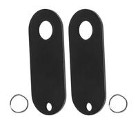 Sewroro 2 Pièces Porte-clés Clochette en Acier Inoxydable Noir pour Moto | Fixation Sécurisée, Installation Rapide, pour Motards Urbains et Sentiers Montagneux, Compatible Guidons