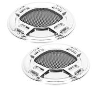 Sewroro 2 pièces Protection Haut Parleur Voiture Maille Métallique Argentée Durable de Haut Parleur Auto Facile à Installer sans Perçage Protège la Poussière pour Audio Subwoofer Bateau
