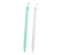 Sewroro 2 pièces Protège Crayon Silicone Cartoon Antidérapant et Antichute Compatible Pencil Ère Génération Lot de Blanc et Vert
