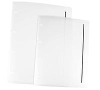 Sewroro 2 pièces Protège Document Transparent Couverture de Classeur PP Mat avec Bande Élastique Organiseur de Cahier et pour École et Bureau