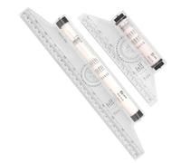 Sewroro 2 pièces Règle de Dessin Multifonctionnelle Outil Portable de Mesure Traçage pour Angles Lignes et Graphiques Précision et Échelle Claire