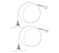 Sewroro 2 Pièces Stainless Steel Wire Rope With Adjustable Safety Hanging Cable For Picture Frames Pendant Lamps And Panel Lights Scratch-resistant Coating Home And Office Use