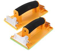 Sewroro 2 pièces Support Abrasif à Poignée Ergonomique Cadre de Ponçage Manuel avec Poignée Mousse Antidérapante Outil de Ponçage Polyvalent pour Travaux Couleur Couleur Aléatoire