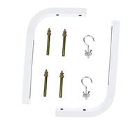 Sewroro 2 pièces Support Mural pour Écran de Projecteur Fixation Fer Montage Stable avec Crochet Compatible Écrans Manuels et Déroulants Installation Facile sur Mur ou Plâtre Lot de