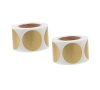Sewroro 2 Rouleaux Autocollants Ronds Dorés à Gratter Étiquettes Adhésives pour Cartes à Gratter Décorations Ludiques pour Fêtes Jeux Diy Activités Scolaires et Anniversaires