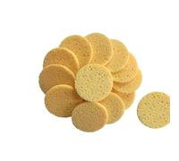 Sewroro 20 Disques Démaquillants en Éponge Cellulose Ronde 60×8 MM Couleur Chair Coussinets Doux pour Visage Nettoyage Profond des Pores et Absorption Sébum 20 Pièces pour Soin