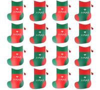 Sewroro 20 Pièces Boîte à Bonbons de Noël en Papier, Bas Décoratif, Lot | Biscuits et Douceurs, Style Créatif et Joli, Léger, Résiste à Déformation, Décor de Table