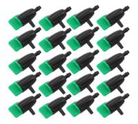 Sewroro 20 Pièces Goutteur D’Irrigation Réglable 360° en PP Noir | Débit Ajustable, Structure Monobloc, Sortie Anti-obstruction Rétrécie, Usage Jardin et Plates-bandes