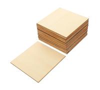Sewroro 20 pièces Planches Naturel Non Traité Plaques Carrées Résistantes pour Bricolage Peinture et Création