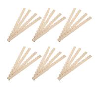 Sewroro 24 Pièces Scalloped Wood Trim DIY Kit Unfinished Decorative Edge Moulding For Cabinet Doors Window Frames Shelves Solid Wood Strips For Bedroom Living Office Decoration