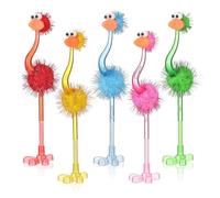 Sewroro 24 Pièces Stylo à Bille en Peluche Autruche Léger et Facile à Utiliser, Stylo de Dessin Animé Adorable pour Écrire sur Cartes de Vœux et Marquer Choses Importantes Plusieurs styles