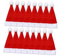 Sewroro 25pièces Mini Chapeaux de Père Noël Décoratifs Housse pour Bouteille de Vin Bonnet de Noël pour Table Accessoire de Décoration de Fête