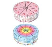 Sewroro 2ensembles Boîtes à Gâteaux Triangulaires Papier Contenants à Bonbons Forme De Part De Gâteau Boîtes à Dragées Pour Mariage Et Fête