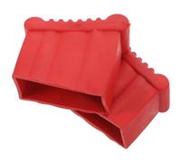 Sewroro 2pcs Patins en Caoutchouc pour Pieds D'échelle, Accessoires pour Échelles, Antidérapants, Faciles à Installer, Protection Rouge pour Pieds de Marchepied