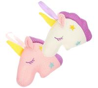 Sewroro 2pièces Éponges De Bain Licorne Et Boules De Bain Lot De Exfoliantes Blanches Et Roses Pour Douche Et