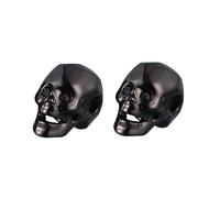 Sewroro 2pièces Pendentifs Fantômes Noir Accessoires Rivet Punk Pour Ceinture Vêtement Et Décoration Perles Crâne Pour Bricolage Et Créations Artisanales