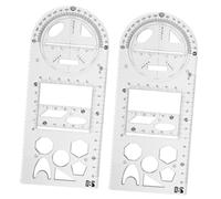 Sewroro 2pièces Règle Géométrique Multifonctionnelle Pochoirs De Dessin Et Modèles Pour Étudiants Fournitures Scolaires Pratiques Et Légères Outils De Mesure Pour Projets