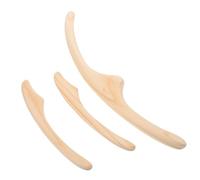 Sewroro 3 Pièces Bâton de Massage en Bois Gua Sha Corps Visage, Outil Manuel Sculptant Relaxant, pour Usage Complet et Bien-