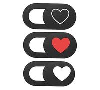 Sewroro 3 pièces Cache Caméra Coulissant pour Ordinateur Portable avec Motif Cœur Lot de Protection Facile à pour PC et Tablette Sécurité Piratage Visuel