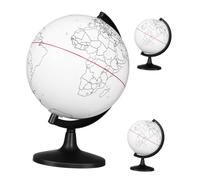 Sewroro 3 pièces Globe Interactif Effaçable à Colorier Modèle Éducatif DIY pour Bureau et Décoration de Globes Vierges Non Peints pour Apprentissage Géographique