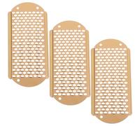 Sewroro 3 Pièces Lime à Callosités en Acier Inoxydable Réutilisable pour Enlever la Peau Morte, Outil de Pédicure pour Maison et Salon de Pédicure, Couleur Or