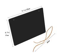 Sewroro 3 Pièces Mini Tableau Noir Double Face Bois Ardoise Décorative à Bord Ondulé et Floral Tableau Message Réutilisable pour Maison Bureau et Restaurant Surface Lisse Effaçable Craie