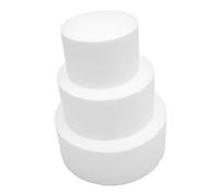 Sewroro 3 pièces Modèles de Gâteaux Mousse Réutilisables Formes Rondes Légères pour Décoration de Vitrine Fête et Entraînement Pâtisserie Outils Pratiques et Durables