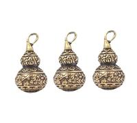 Sewroro 3 pièces Porte-clés Laiton Pendentifs Gourde à Visser Ornements DIY pour Voiture et Sac Charms Décoratifs Robustes et Compacts