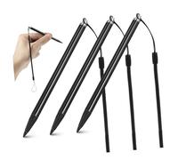 Sewroro 3 Pièces Stylet Stylo en Écrivant Poignée Printemps Stylus Capacitif Filtrer Capacitance Touche Rétractable Dessin pour Portable Black Tube en Aluminium