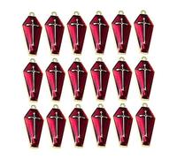 Sewroro 30 pièces Breloques DIY Coffret Rétro Rouge Charme Bracelet Pendentifs pour Bijoux Faits Main Accessoires