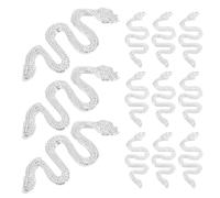 Sewroro 30 Pièces Décoration D'ongles en Alliage et Cristaux, Breloques | Effet Scintillant, Finition Brillante Solide, Argenté Chic, Festivals, Lunettes et Étui