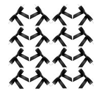 Sewroro 30 Pièces Marqueurs pour Verre à Vin Noirs en Polyester, Décorations D’identification DIY de Nœud, Accessoires Élégants pour Fêtes, Dîners Romantiques et Réunions Familiales